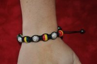 Shamballa rasta strass blanc