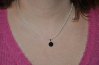 Collier Shamballa noir 10 mm